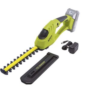 Sun Joe 24V-SSEG-LTE 24-Volt Cordless Handheld Shrubber + Trimmer, Kit (w/ 2.0 Ah Battery + Quick Charger), 12 x 4 x 4 inches