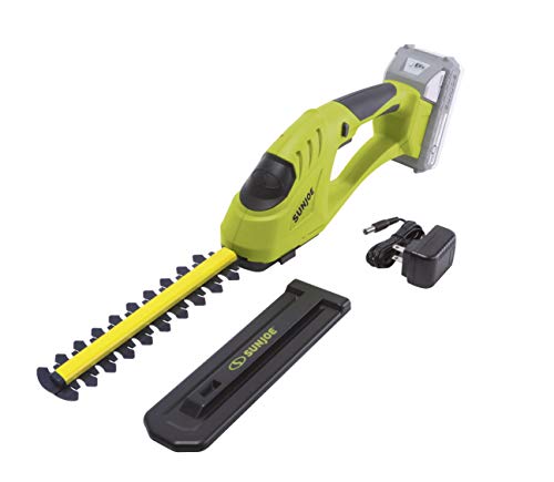 Sun Joe 24V-SSEG-LTE 24-Volt Cordless Handheld Shrubber + Trimmer, Kit (w/ 2.0 Ah Battery + Quick Charger), 12 x 4 x 4 inches