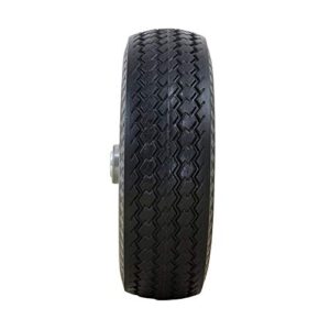 Marathon 4.10/3.50-4" Flat Free, Hand Truck / All-Purpose Utility Tire on Wheel, 2.25" Offset Hub, 3/4" Bearings