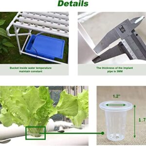 INTBUYING Hydroponic36Holes Plant Site Grow Kit Hydroponics Growing System Garden System Vegetable Ladder Style-4 Pipes 4 Layer （Outer Set Hose）