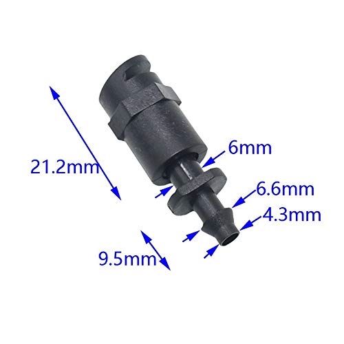 Xiaochen Sprinklers Watering Pipe Fittings Garden Irrigation Flat Fan Spray Nozzle Simple Refraction Nozzle Barbed 1/4" 120-180 Degrees Sprayer 8pcs