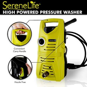 SereneLife Electric Pressure Washer - Compact Home & Garden Power Washer | Water Pump Spray Nozzle | 1160-PSI, 1.3-GPM (SLPRWAS23)