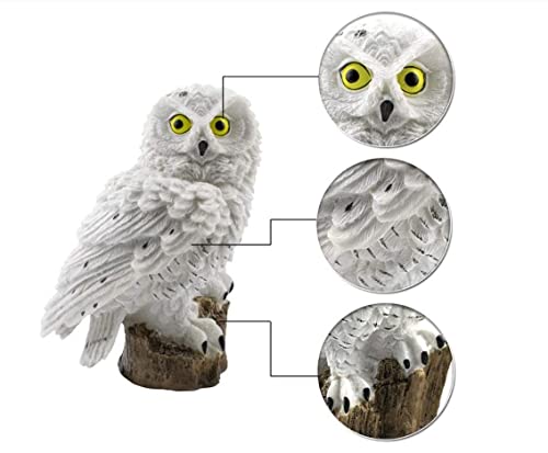 LED Garden Lights - Solar Night Lights Owl Shape Solar-Powered Lawn Lamp - Waterproof, Energy Saving (Warm White)