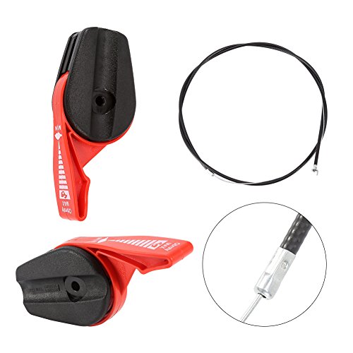 Lawn Mower Throttle Cable Universal 65'' Throttle Cable Switch Control Replacement Kit Handle Kit for Garden Lawnmowers Lawn Mower Parts (Red)