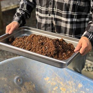 Raw Rutes - Stainless Garden Sifter for Compost, Dirt and Potting Soil - Welded Wire Mesh (Hand Held Garden Sifter) 13"x21"