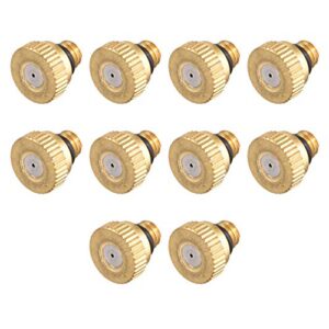uxcell brass misting nozzle – 10/24 unc 0.6mm orifice dia replacement heads for outdoor cooling system – 10 pcs