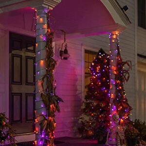 Dazzle Bright 240 LED Halloween String Lights, 78 FT Connectable Waterproof Fairy Lights with 8 Modes for Indoor Outdoor Party Yard Garden Christmas Decorations (Purple & Orange)