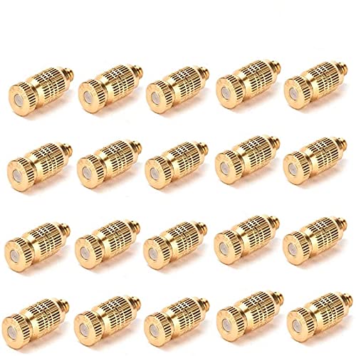 10 Pieces Garden High Pressure Spray Misting Nozzle Watering Atomizing Nozzle for Landscaping, Cooling, 0.008" Orifice (0.2 mm),Standard 3/16 UNC,Minimum Working Pressure 280 PSI