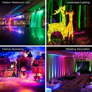 Yaaasi Led Wash Light Bar, Wall Washer DJ Light Bar with APP Control, Double Row 72W RGBCW Outdoor Led Flood Light Waterproof Stage Light Bar for Garden Landscape Church Wedding Lighting 2 Pack