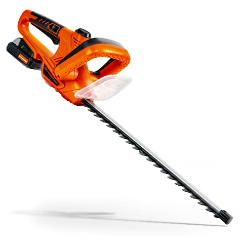 SuperHandy Hedge Trimmer 17-Inch Cordless Electric 20V 2Ah Lightweight Lawn and Garden Landscaping