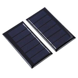 2pcs Solar Panel, 3V 80MA 20.5% High Conversion Efficiency Polycrystalline Silicon Solar Panel for Garden Lighting Emergency Lights Advertising Lights