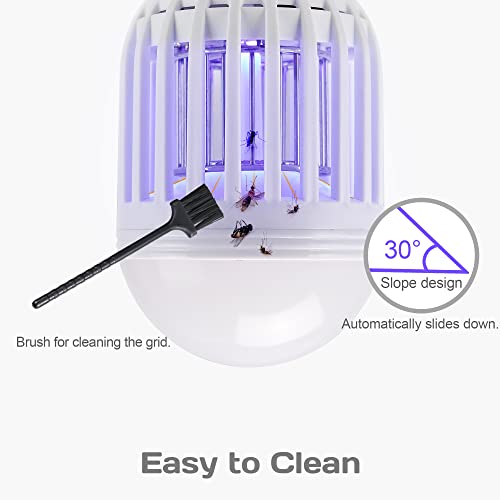 [2-Pack] BANPESTT Bug Zapper Light Bulb - 2 in 1 Indoor Mosquito Zapper Gnat Trap- Electric Fly Insect Killer&Bug Catcher for Home Backyard Patio