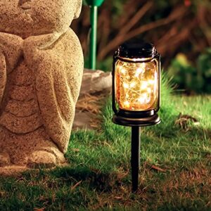 Hanging Solar Lights Outdoor - 2 Pack Solar Powered Waterproof Landscape Christmas Lanterns with Retro Design for Patio, Yard, Garden and Pathway Decoration (Warm Light)