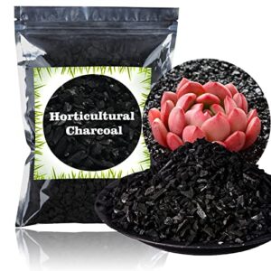 horticultural charcoal for plants 2 qt by doter, all natural hardwood charcoal, activated charcoal for soil amendment, orchids, terrariums, and gardening