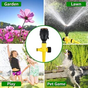 Eiqer 360° Rotation Auto Irrigation System, Multifunction-Adjustable Sprinklers, Large Area Coverage Garden Sprinkler for Lawn Sprinkler, Plant Irrigation Sprinkler System（NOT Have Hose Connector）