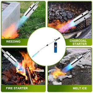 Weed Torch Propane Burner, 50,000BTU Blow Torch, Gas Vapor, self igniting, Ergonomic Anti-slip Handle, with Trigger Start and Flame Control Valve(Fuel Not Included)