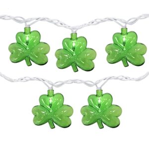 shamrock string lights, 8.5ft st patrick’s day decorations string lights with 10 clover lights, connectable shamrock indoor fairy lights for st patrick’s day party irish holiday garden decor, white