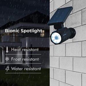 Bell+Howell Bionic Spotlight Deluxe Solar Lights Outdoor with Motion Sensor 50% Brighter 8 LED Bulbs LED Lights Waterproof Landscape Spotlights for Patio Yard Garden Outdoor Lighting As Seen On TV