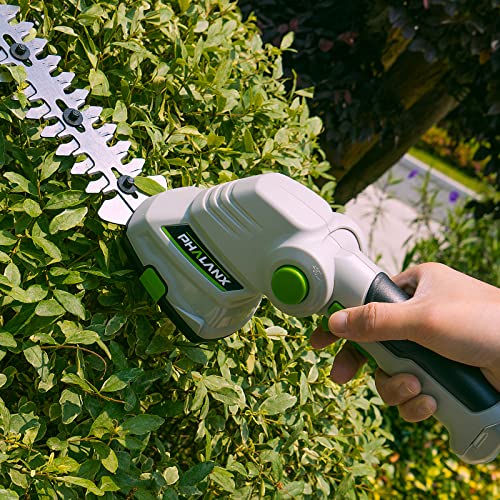 Cordless Grass Shears 2-in-1 Handheld Hedge Trimmer,7.2V Electric Grass Trimmer Turnable Handle, Rechargeable Lithium-Ion Battery and Charger Included for Lawn/Garden