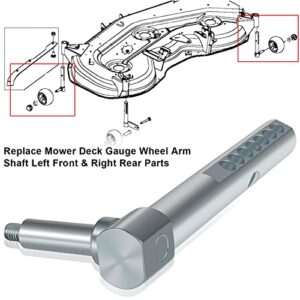 Mower Deck Gauge Wheel Arm Shaft Left Front & Right Rear Parts AM131289 For John Deere Compact Utility Tractor & Lawn & Garden Tractors GX345 GX355 GX325 2210 4010 GT225 GT235 X465 X485 X585