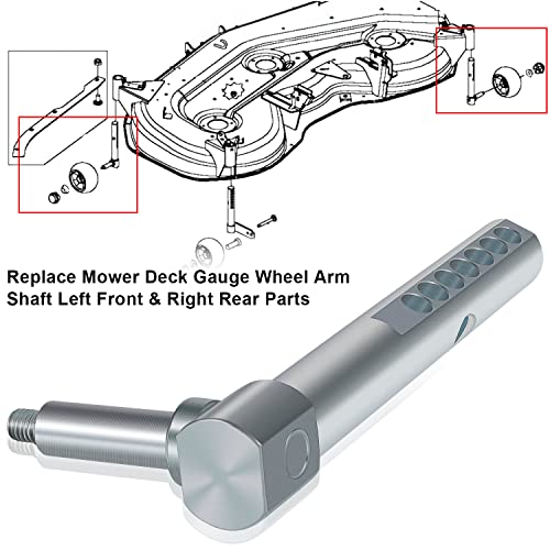 Mower Deck Gauge Wheel Arm Shaft Left Front & Right Rear Parts AM131289 For John Deere Compact Utility Tractor & Lawn & Garden Tractors GX345 GX355 GX325 2210 4010 GT225 GT235 X465 X485 X585