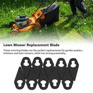 Plastic Trimming Blade, Easy to Install Good Stability Compact Size Wear Resistant Lawn Mower Replacement Blades Lightweight for Garden Devices (Black)