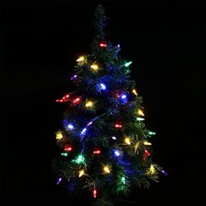 RECESKY Christmas String Lights with Built-in Timer - 50 LED 19ft Fairy Battery Operated Mini String Light for Outdoor Indoor Garden Party House Wreath Xmas Decor Christmas Tree Decoration Multi Color