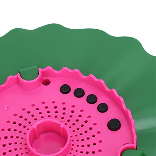 Tnfeeon Buddha Player,Pink Flower Style Solar Energy Charging Rainproof Sing Machine Ground Zombie Scripture Chanting Machine for Household Temple Outdoor Garden