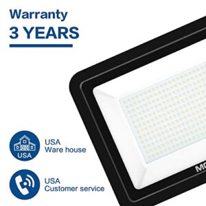 MORSEN 300W LED Flood Light, 30000lm Super Bright Security Lights, UL Certificated Plug, IP66 Waterproof Outdoor Flood Light, 5000K Daylight White Floodlight for Yard, Garden, Garages