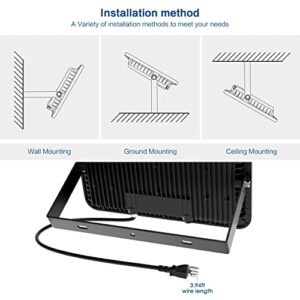 MORSEN 300W LED Flood Light, 30000lm Super Bright Security Lights, UL Certificated Plug, IP66 Waterproof Outdoor Flood Light, 5000K Daylight White Floodlight for Yard, Garden, Garages