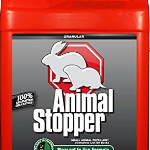 Animal Stopper Granular - Safe & Effective, Food Grade Ingredients; For use against Groundhogs, Rabbits, Skunks, Raccoons and Other Garden Animals; Ready to Use, 12 lbs