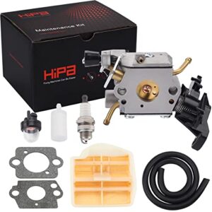 hipa c1m-el37b carburetor with maintenance kit for husqvarna 445 445e 450 450e gas chainsaw parts carb replace 506450401