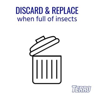 TERRO T518 Fly Magnet Sticky Fly Paper Fly Trap, 8 Count (Pack of 1)