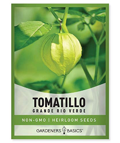 Tomatillo Grande Rio Verde Seeds for Planting Heirloom Non-GMO Seeds for Home Garden Vegetables Makes a Great Gift for Gardening by Gardeners Basics