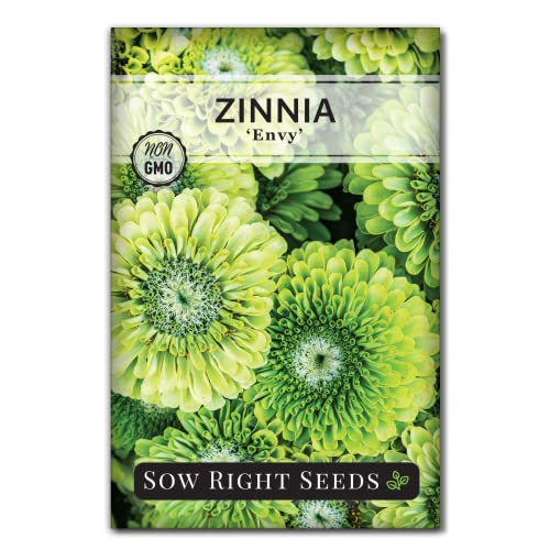 Sow Right Seeds - Zinnia Flower Seeds Collection - Five packets - Luminosa, Canary Bird, California Giants, Envy, and Thumbelina - Full instructions for planting - Wonderful gardening gifts