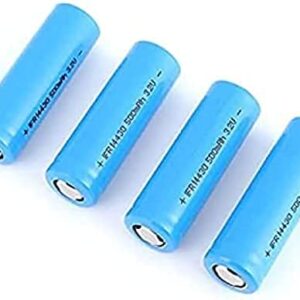 3.2V LiFePo4 14430 500mAh Rechargeable Solar Battery for Solar Panel Outdoor Garden Lights Tooth Brush Shaver Flashlight(4PCS)