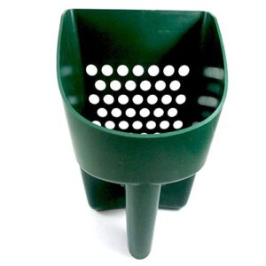 se 3 quart sand scoop sifter with 0.5″ holes – use for gold and metal prospecting, green
