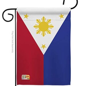 Philippines Garden Flag Set Wall Hanger Regional Nationality Nation International World Country Particular Area Small Decorative Gift Yard House Banner Made in USA 13 X 18.5