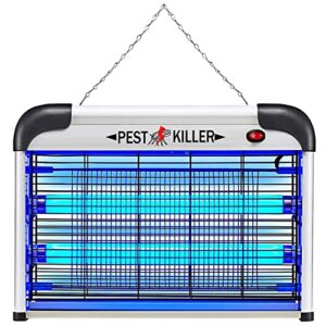 bug zapper indoor,powerful 2800v electric mosquito fly zapper,insect killer lamp & repellent with 20w uv light,plug-in home pest control bug catcher/eliminator/eradicator for gnat,fruit fly,moth
