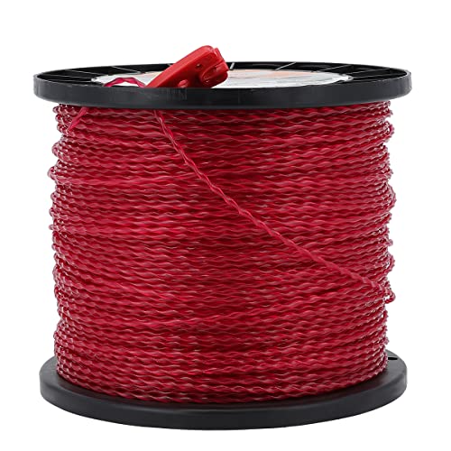 Hipa 3 Pounds 2.7 mm/.105" String Trimmer Line Round Twist 105 Inch Red Commercial Trimmer Line Heavy Duty for Grass String Spool Universal Brushcutter Wire Trimmers Yard