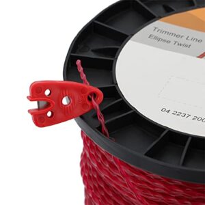 Hipa 3 Pounds 2.7 mm/.105" String Trimmer Line Round Twist 105 Inch Red Commercial Trimmer Line Heavy Duty for Grass String Spool Universal Brushcutter Wire Trimmers Yard