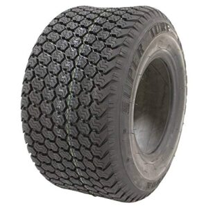 stens 160-413 tire compatible with/replacement for exmark vantage 5114041, 105000868b1, 24311078 816 max load capacity, 22 max psi, 8″ rim size, 18×8.50-8 tire size, super turf tread lawn mowers