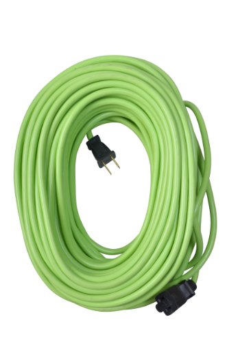 Yard Master 9940010 Outdoor Garden 120-Foot Extension Cord, Water Resistant, Durable 16 Gauge 2 Pronged, Highly Visible, 10 Amps, Lime Green & Woods E-102 Heavy Duty Cord Storage Wheel, 125-Foot