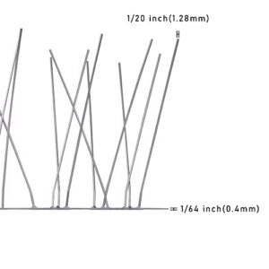 Hausse Stainless Steel Bird Spikes 10 Pack, Squirrel Small Birds Pigeons Crows and Woodpeckers Deterrent Devices Bird Repellent Spikes, Assemble Easily Covers 10 Feet for Outdoor Wall Fence