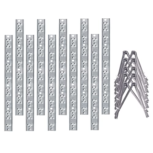 Hausse Stainless Steel Bird Spikes 10 Pack, Squirrel Small Birds Pigeons Crows and Woodpeckers Deterrent Devices Bird Repellent Spikes, Assemble Easily Covers 10 Feet for Outdoor Wall Fence