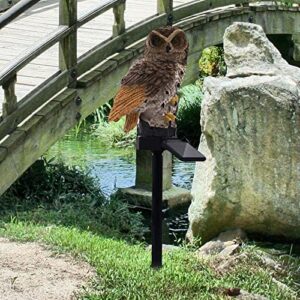 Leefasy, Garden Lamp IP65 Waterproof Owl Solar LED Lights Landscape Lamp Stake Light, for Outside Wedding Walkway Pathway Ornaments