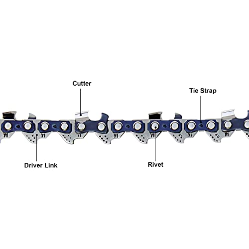 6 Inch Mini Chainsaw Chain , Replacement Cordless Battery Powered Electric Portable Chainsaw Chain , Guide Saw Chain for All 6-inch Mini Chainsaws for Wood Branch Pruning Trimming Cutting (3 Pcs)