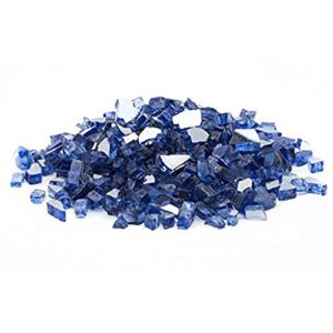 margo garden products 1/2″ 20lbs dragon glass, blue