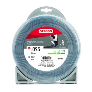 oregon 22-495 magnum gatorline square trimmer line .095-inch by 226-foot weed wacker string,gray