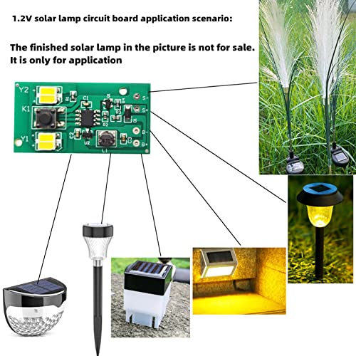 Solar Light Controller Board, Solar Light Control Panel Constant Current Drive with High Drive Efficiency 1.2V Charging Protection for Garden